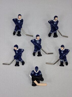 Stiga Table-Top Rod Hockey Game NHL Toronto Maple Leafs 6 Player Team Set